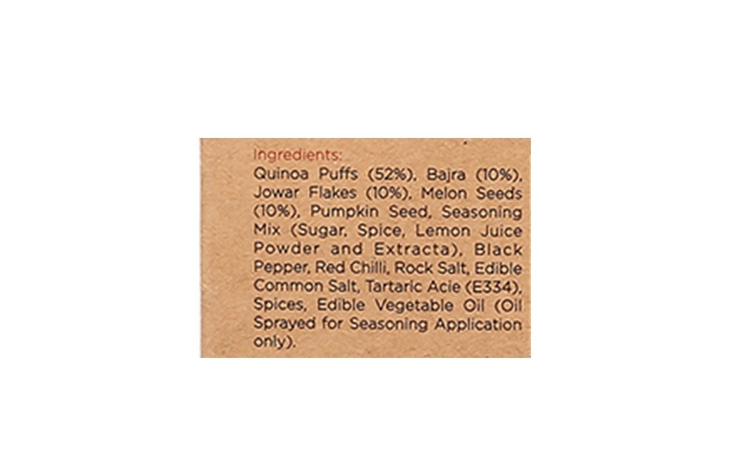 Organic Farmers Co. Pops Chilli-Lime Quinoa + Sorghum + Pearl Millet Melon + Pumpkin Seeds   Box  100 grams